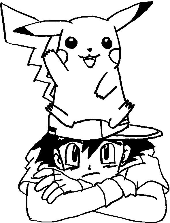 Plansa de colorat cu Pokemon 19 11